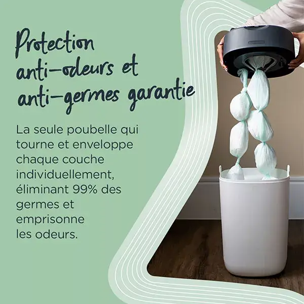 Tommee Tippee Twist & Click Poubelle à Couches Blanc