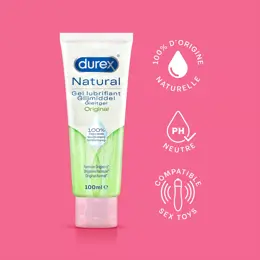 Durex Lot de Préservatifs et Lubrifiant - Boîte de Préservatifs Nude XL x8 - Gel Lubrifiant Natural Original 100ml