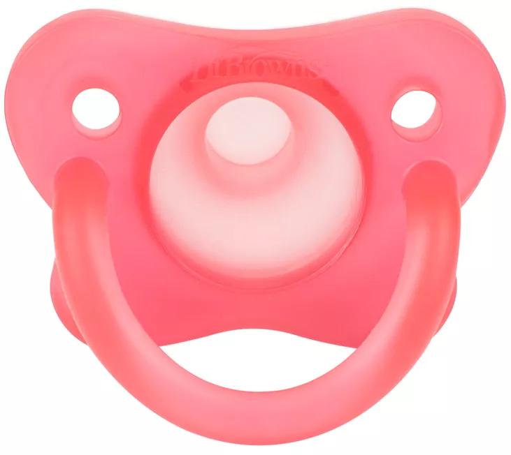 Dr Browns One Piece Silicone Fopspeen 0 tot 6 maanden Roze