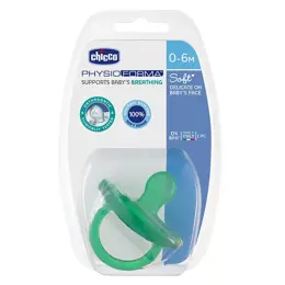 Chicco Sucette Physio Soft Tout Silicone +0m Vert