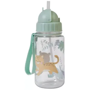 Bottle with Straw and Hanger Green 400 ml