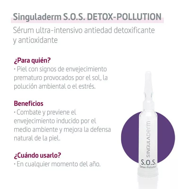 Singuladerm Tratamiento Detoxificante S.O.S. Detox-Pollution 4 uds