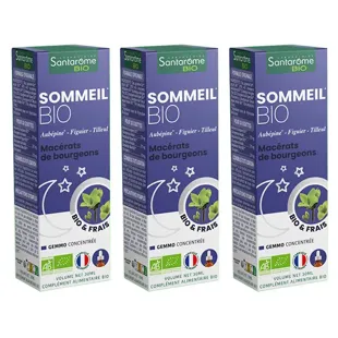 Santarome Bio - Organic Sleep Buds Tri Complex - Gemmoterapia - Confezione da 3 flaconi da 30 ml