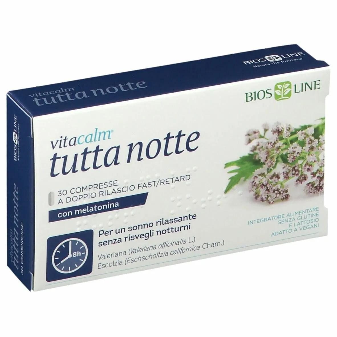 VitaCalm Tutta Notte Integratore Per Dormire 30 Compresse