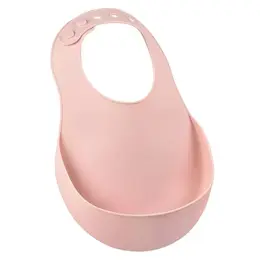 Béaba Repas Bavoir Silicone Vieux Rose