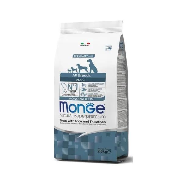 Monge Trota Riso E Patate Cibo Secco Cani Adulti Sacco 2,5 Kg