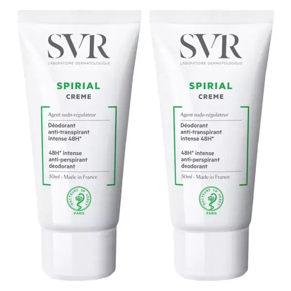 SVR Spirial Crème Anti-Transpirante Lot de 2 x 50ml