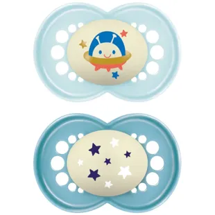 MAM Original Night Pacifier Bright Blue +16m 2 pcs