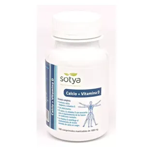 Calcium + Chewable Vitamin D 1 gr Sotya 100 Tablets