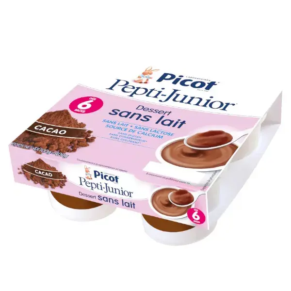 Picot Pepti-Junior Lactose-Free Cocoa Pudding 4 x 100g