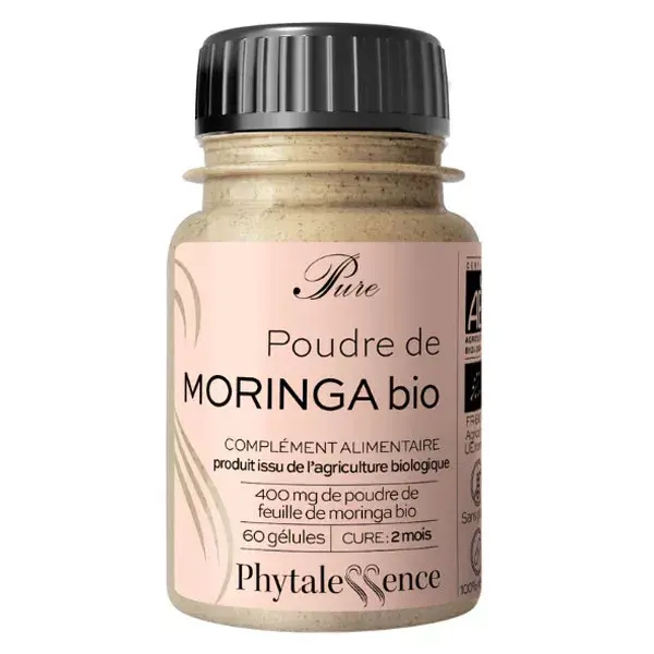 Phytalessence Pure Poudre de Moringa Bio 60 gélules