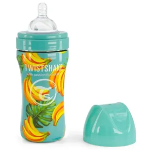 Twistshake Anti-Cólicas Aço Banana Biberão +4m 330 ml