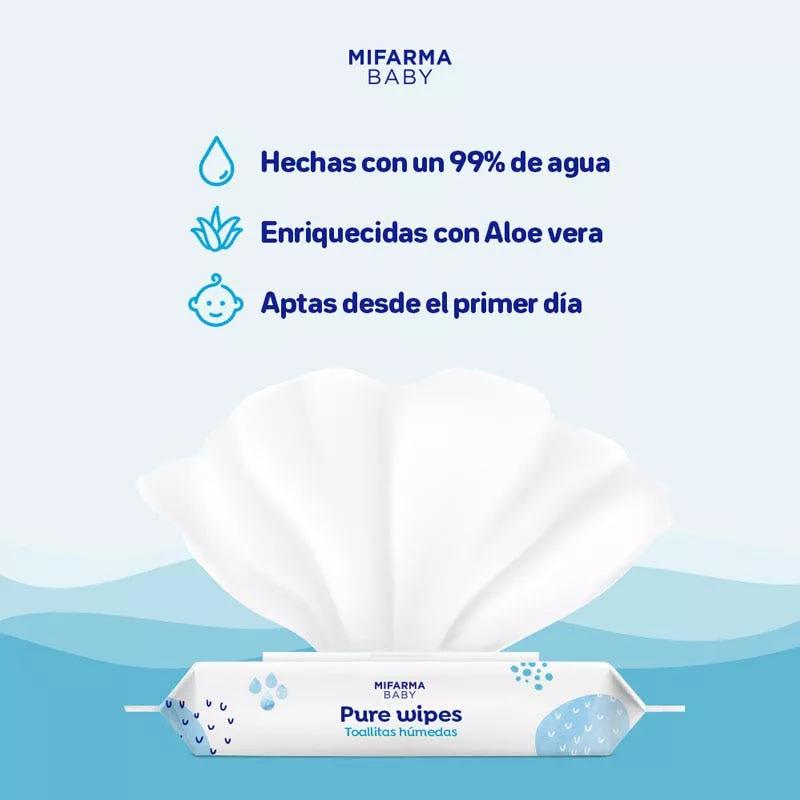 Mifarma Baby Toallitas Agua Pure Wipes 3x60 uds