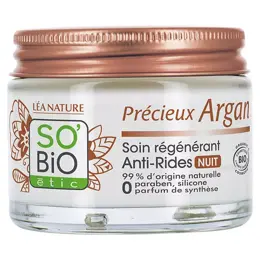 So'Bio Étic Précieux Argan Soin Régénérant Anti-Rides Nuit Bio 50ml