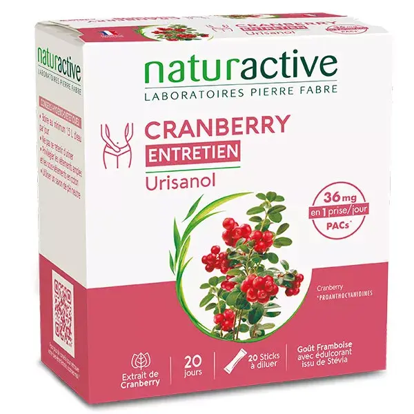 Naturactive Urisanol Cranberry Stevia 20 sachets sticks