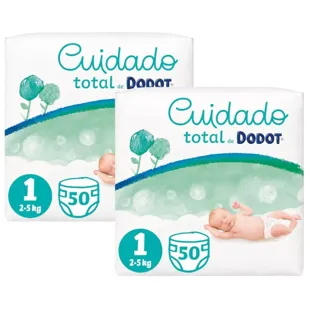 Dodot Total Care Diapers T1 (2-5 Kg) 2x50 units