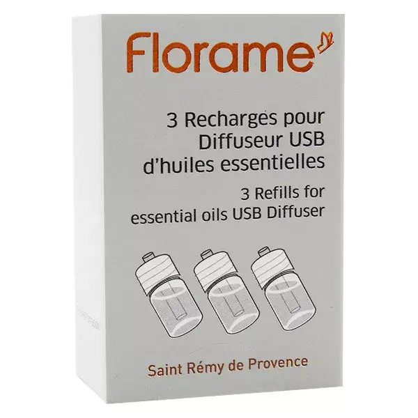 Florame Aceites Esenciales Recarga Difusor USB 3 unidades