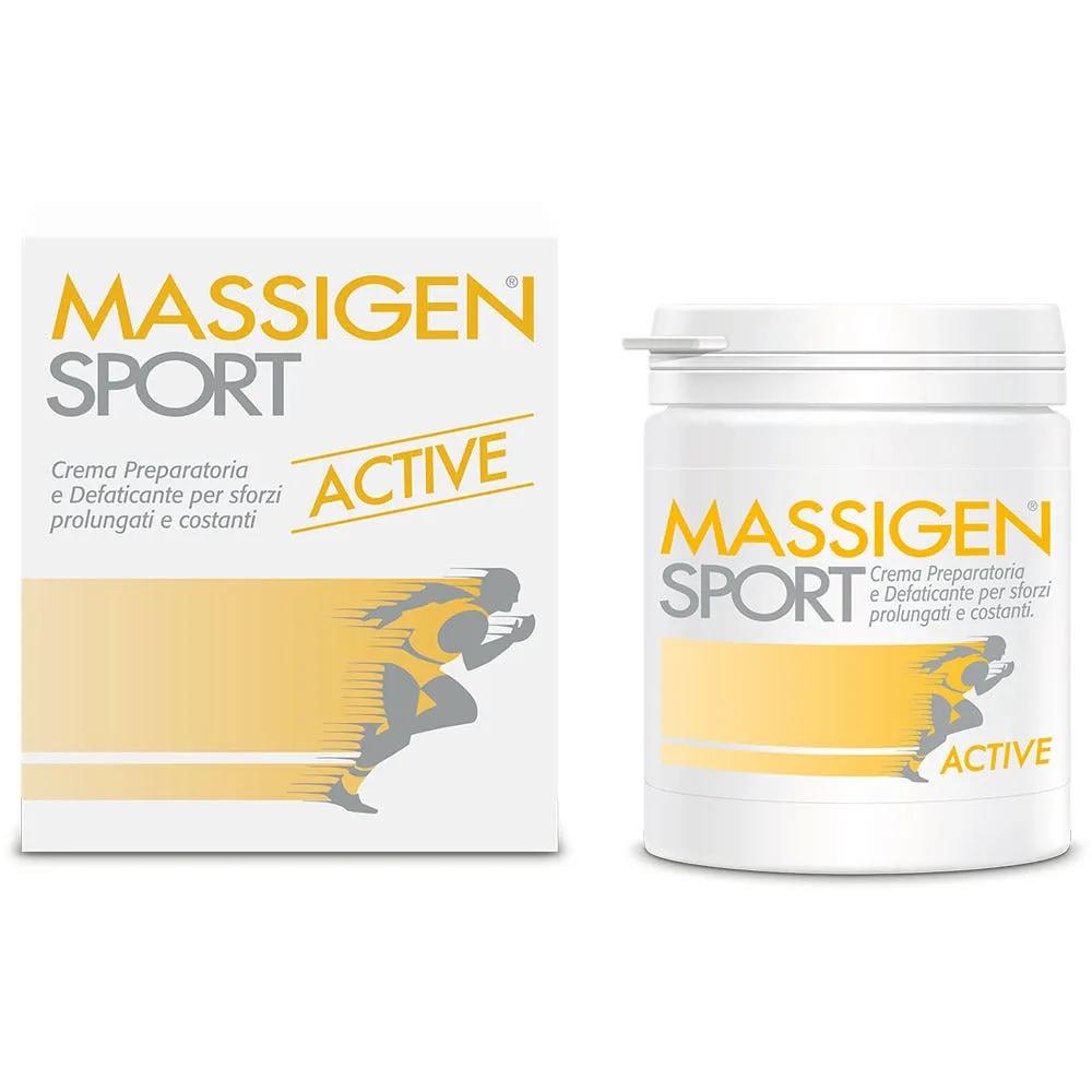 Massigen Sport Active Crema Preparatoria e Defaticante per Sforzi Prolungati e Costanti 100 ml