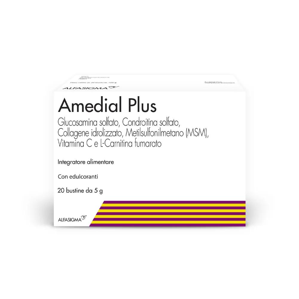 Amedial Plus Integratore Ossa Cartilagini Collagene 20 Bustine