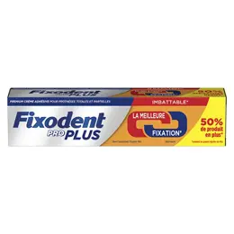 Fixodent Pro Plus 60g Crème Adhésive Premium Pour Prothèses Dentaires 