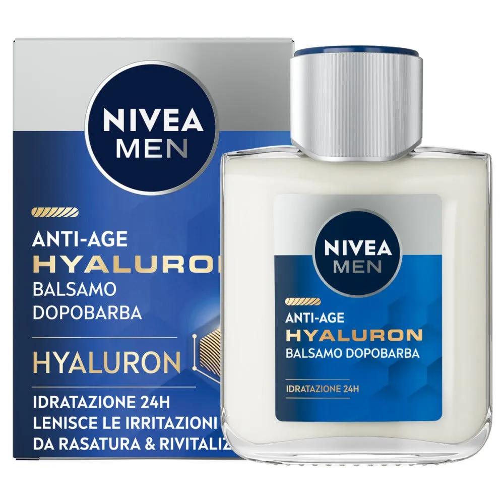 Nivea Men Active-Age Hylauron Balsamo Dopobarba Uomo Idratante Per Pelli Mature 100 ml