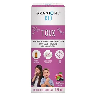 Granions Kid Toux A partire da 1 anno Gusto Mela Aronia Sciroppo 125 ml