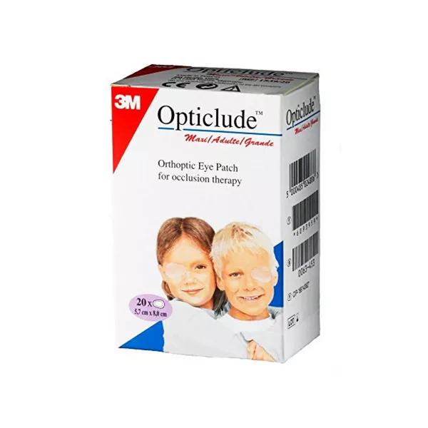 3M Opticlude Maxi Patch Occhi Chiaro 8cm x 5,7cm 20 unità