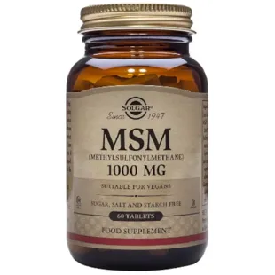 Solgar MSM (Methylsulfonylmethane) 1000 Mg 60 Tablets
