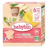 Babybio Gourdes Poire Fleur d'Oranger +6m Bio 4 x 90g
