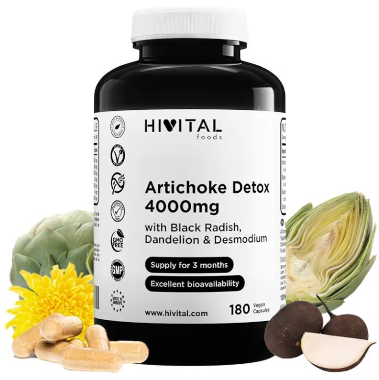 Hivital Artisjok Detox 4000 mg 180 capsules