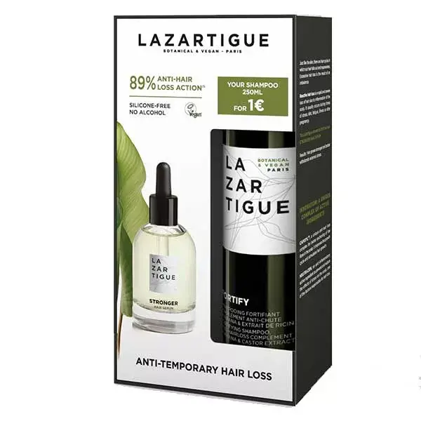 Lazartigue Coffret Anti-chute Réactionnelle - Serum 50ml et Shampoing 250ml