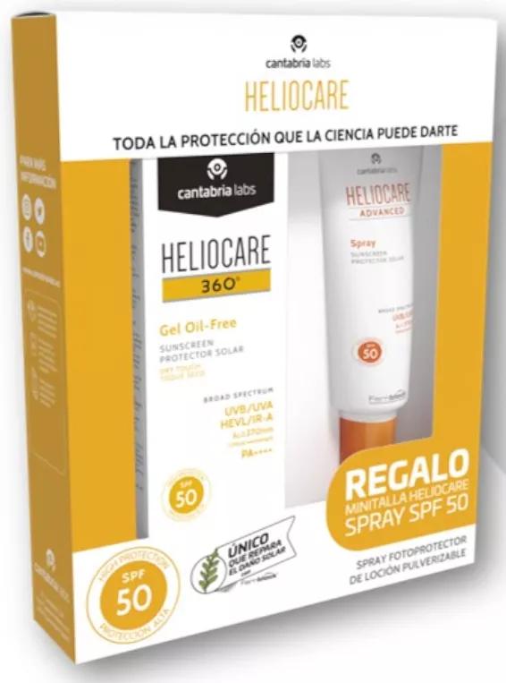 Heliocare 360 Gel Sans Huile SPF50 50 ml + Spray SPF50 75 ml