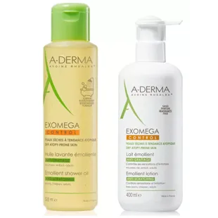 A-Derma Exomega Emollient Milk 400 ml + Duschöl 500 ml