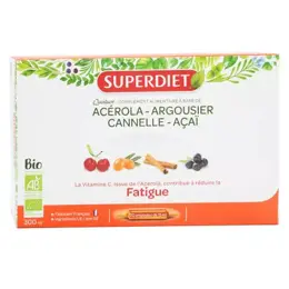 Superdiet Quatuor Acérola Tonique Bio 20 ampoules de 15ml