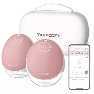Momcozy M9 Portable Double Breast Pump, Maroon