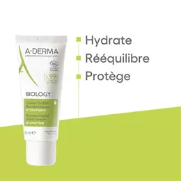 A-Derma Biology Crème Légère Dermatologique Hydratante Bio 40ml