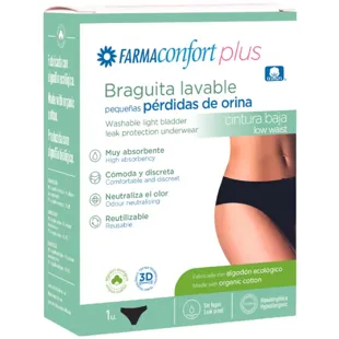 Cueca Farmaconfort para Pequenas Perdas de Urina, Cintura Baixa, Tamanho M