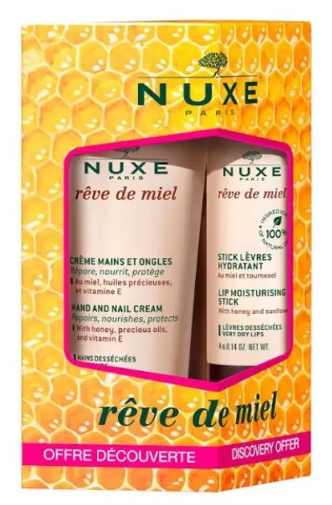 Nuxe Rêve de Miel Crema de Manos 30 ml + Labial