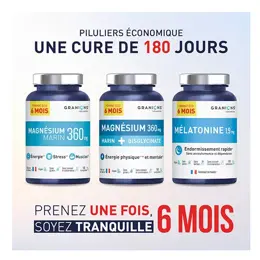 Granions Magnésium Marin 360 mg Format Eco 6 Mois 180 comprimés