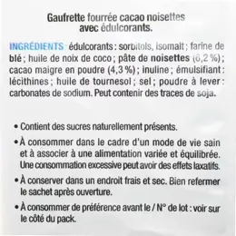 Karéléa Biscuits Sans Sucres Ajoutés Gaufrettes Cacao Noisettes 200g