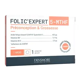 Densmore FOLIC'EXPERT La nouvelle génération d'Acide Folique 5-MTHF - 1 mois