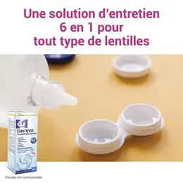 Dacryo Solution d'Entretien des Lentilles 6 en 1 Nettoie Désinfecte 360ml