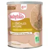 Babybio 5 Céréales Nature Riz, Blé, Avoine, Seigle, Quinoa +6m Bio 220g