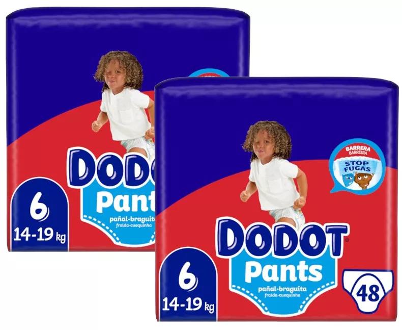 Dodot Pants Pannolini Mutandina T6 (14-19 Kg) 2x48 unità