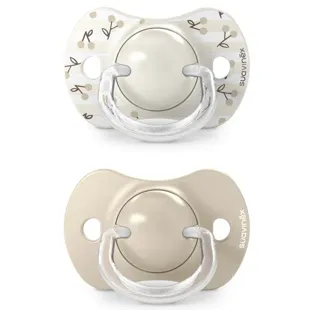 Suavinex Birdies Pacifier Physiological Silicone Teat SX Pro Beige 0-6m 2 units