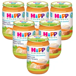 HiPP Tarrito de Verdura con Arroz y Ternera BIO +8m 6x220 gr