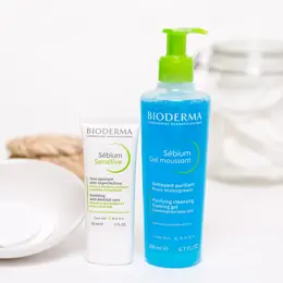 Bioderma Sébium Gel Moussant Nettoyant Purifiant Peaux Mixtes à Grasses 200ml