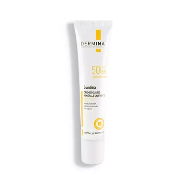 Dermina Sunlina Crema Solar Mineral Unificante SPF50 40ml