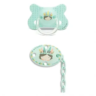 Suavinex Ciuccio in Silicone Physio + Clip Indiano Blu