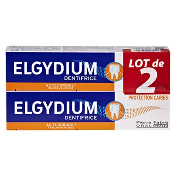 Elgydium Pasta de Dientes Protección de Caries Lote de 2 x 75ml